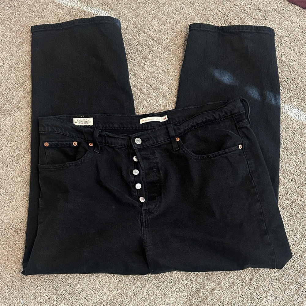 Levi Black Ribcage straight ankle - 16W Jeans